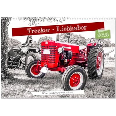 CALVENDO Trecker-Liebhaber (Wandkalender 2026 DIN A3 quer), Monatskalender: Liebevoll gepflegte Oldtimer-Traktoren schwarz-weiß coloriert ( Technologie) CALVENDO Trecker-Liebhaber (Wandkalender 2026 DIN A3 quer), Monatskalender: Liebevoll gepflegte Oldtimer-Traktoren schwarz-weiß coloriert ( Technologie)