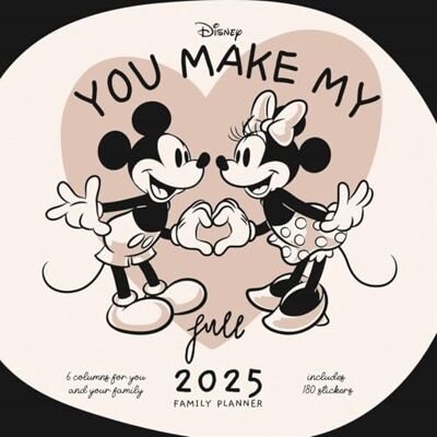 Pyramid Mickey & Friends 2025 Familienplaner, 30x30cm, Familienkalender mit Disney-Charakteren, Monatskalender mit 6 Spalten und Sticker Sheet, nachhaltig nur mit Papierumschlag Pyramid Mickey & Friends 2025 Familienplaner, 30x30cm, Familienkalender mit Disney-Charakteren, Monatskalender mit 6 Spalten und Sticker Sheet, nachhaltig nur mit Papierumschlag