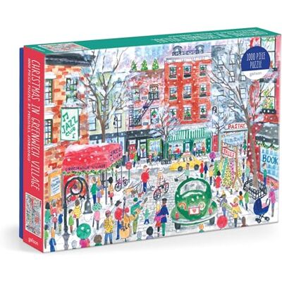 Galison Michael Storrings Christmas in Greenwich Village 1000 Piece Puzzle Galison Michael Storrings Christmas in Greenwich Village 1000 Piece Puzzle