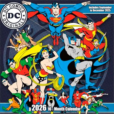 Pyramid DC ORIGINALS 2026 – Broschürenkalender 30×30 cm mit klassischen Superhelden-Artworks – Wandkalender für Fans von Batman, Superman & Wonder Woman Pyramid DC ORIGINALS 2026 – Broschürenkalender 30×30 cm mit klassischen Superhelden-Artworks – Wandkalender für Fans von Batman, Superman & Wonder Woman