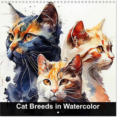 CALVENDO Kalender 2027 · Katzenrassen in Aquarell Gönnen Sie sich Ihre Liebe zu Katzen mit dem Kalender Cat Breeds in… · 30 × 30 cm quadratisch · Wandkalender CALVENDO Kalender 2027 · Katzenrassen in Aquarell Gönnen Sie sich Ihre Liebe zu Katzen mit dem Kalender Cat Breeds in… · 30 × 30 cm quadratisch · Wandkalender