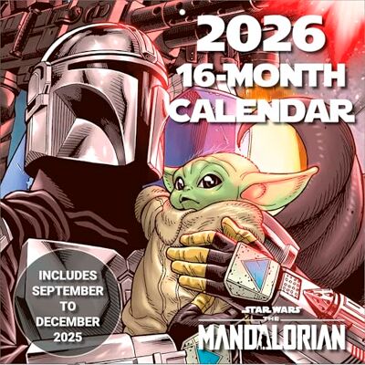Pyramid THE MANDALORIAN 2026 – Broschürenkalender 30×30 cm mit Din Djarin & Grogu (Baby Yoda) – Star Wars Wandkalender für Sci-Fi- & Serien-Fans Pyramid THE MANDALORIAN 2026 – Broschürenkalender 30×30 cm mit Din Djarin & Grogu (Baby Yoda) – Star Wars Wandkalender für Sci-Fi- & Serien-Fans
