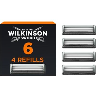 Wilkinson Sword Wilkinson 6 Rasierer für Männer, 6 diamantbeschichtete Klingen, 4 Ersatzklingen Wilkinson Sword Wilkinson 6 Rasierer für Männer, 6 diamantbeschichtete Klingen, 4 Ersatzklingen
