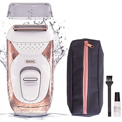 Wahl Ladies Shaver, Wet Dry Hair Remover Legs Underarms, Bikini Trimmer, Painless Hair Removal, Light Portable Shavers, Smooth Shaving, Less Irritation, Showerproof Electric Razor,Pink and White Wahl Ladies Shaver, Wet Dry Hair Remover Legs Underarms, Bikini Trimmer, Painless Hair Removal, Light Portable Shavers, Smooth Shaving, Less Irritation, Showerproof Electric Razor,Pink and White