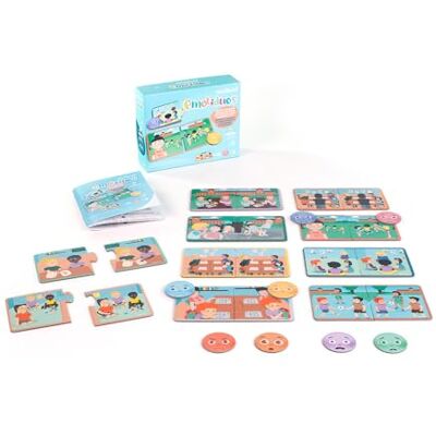 Miniland – Emotiduos Anti-Mobbing-Brettspiel für Kinder ab 2 Jahren mit 10 Puzzles, 8 Emotionsgesichtern und Pädagogischer Anleitung Miniland – Emotiduos Anti-Mobbing-Brettspiel für Kinder ab 2 Jahren mit 10 Puzzles, 8 Emotionsgesichtern und Pädagogischer Anleitung