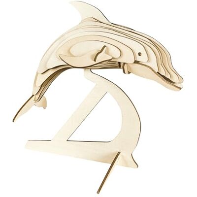 Pebaro 864/1L Holzbausatz Delphin Lasercut, 3D Puzzle, Holzpuzzle Pebaro 864/1L Holzbausatz Delphin Lasercut, 3D Puzzle, Holzpuzzle