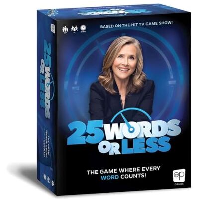 USAopoly 25 Words or Less Fast-Paced Word Game Friends & Family Board Game Based on Popular TV Game Show with Meredith Vieira The Game Where Every Word Counts USAopoly 25 Words or Less Fast-Paced Word Game Friends & Family Board Game Based on Popular TV Game Show with Meredith Vieira The Game Where Every Word Counts