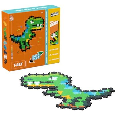 Plus-Plus 4334 Geniales Konstruktionsspielzeug, Puzzle nach Zahlen T-Rex, Dinosaurier Bausteinset, Kreativ-Bausteine für Kinder ab 5 Jahren, 250 Teile Plus-Plus 4334 Geniales Konstruktionsspielzeug, Puzzle nach Zahlen T-Rex, Dinosaurier Bausteinset, Kreativ-Bausteine für Kinder ab 5 Jahren, 250 Teile