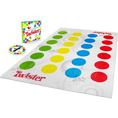 Hasbro Twister Spiel, Partyspiel für Familien und Kinder, Twister Spiel ab 6 Jahren, klassisches Spiel für drinnen und draußen Deutsche Version Hasbro Twister Spiel, Partyspiel für Familien und Kinder, Twister Spiel ab 6 Jahren, klassisches Spiel für drinnen und draußen Deutsche Version