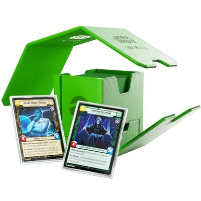 Gamegenic , Star Wars: Unlimited Twin Suns Deck Pod – Green, Zubehör Deckbox mit 2 Slide Card Cases und Tokenbox, fasst 1 Kartendeck, fasst bis zu 100 doppelt eingehüllte Karten, Farbe: Grün Gamegenic , Star Wars: Unlimited Twin Suns Deck Pod – Green, Zubehör Deckbox mit 2 Slide Card Cases und Tokenbox, fasst 1 Kartendeck, fasst bis zu 100 doppelt eingehüllte Karten, Farbe: Grün