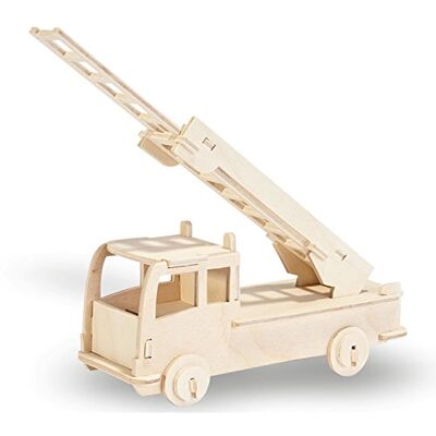 Pebaro 851/2 Holzbausatz Feuerwehrauto, 3D Puzzle Auto, Modellbausatz, Basteln mit Holz, Holzpuzzle, vorgestanzte Holzplatte, ausbrechen, zusammenstecken, fertig, inkl Schmirgelpapier, Geschenkidee Pebaro 851/2 Holzbausatz Feuerwehrauto, 3D Puzzle Auto, Modellbausatz, Basteln mit Holz, Holzpuzzle, vorgestanzte Holzplatte, ausbrechen, zusammenstecken, fertig, inkl Schmirgelpapier, Geschenkidee