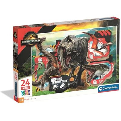 Clementoni Jurrasic World Kinder Puzzle 24 Maxi Teile Jurassic World Puzzle 62 x 42 cm für Kinder ab 3 Jahre Puzzle von 24835 Clementoni Jurrasic World Kinder Puzzle 24 Maxi Teile Jurassic World Puzzle 62 x 42 cm für Kinder ab 3 Jahre Puzzle von 24835