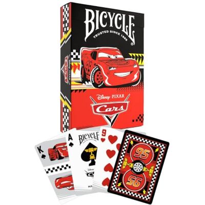 Bicycle Disney Cars 54 Spielkarten (inkl. 2 Joker) hochwertiges Kartendeck mit Soft-Touch für Poker, Skat, Mau Mau Air-Cushion Finish Bicycle Disney Cars 54 Spielkarten (inkl. 2 Joker) hochwertiges Kartendeck mit Soft-Touch für Poker, Skat, Mau Mau Air-Cushion Finish