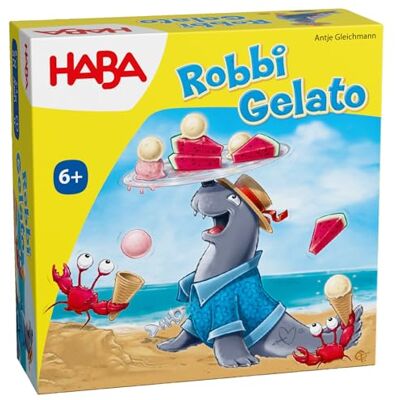 HABA Robbi Gelato – Geschicklichkeitsspiel für Kinder ab 6 Jahren – Ideal für unterwegs, fördert Feinmotorik und Konzentration 2012195001 HABA Robbi Gelato – Geschicklichkeitsspiel für Kinder ab 6 Jahren – Ideal für unterwegs, fördert Feinmotorik und Konzentration 2012195001