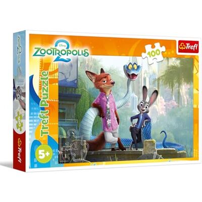 Trefl Puzzle 100 Teile, Die Geheimnisse von Zootopia, Zootopia2, 5+ Fördert Konzentration und Beobachtungsgabe, hohe Qualität, detailreiches Puzzle, farbenfrohes Puzzle für Kinder Trefl Puzzle 100 Teile, Die Geheimnisse von Zootopia, Zootopia2, 5+ Fördert Konzentration und Beobachtungsgabe, hohe Qualität, detailreiches Puzzle, farbenfrohes Puzzle für Kinder
