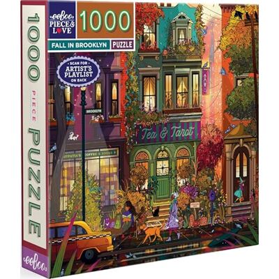 eeBoo Puzzle 1000 Teile Herbst in Brooklyn – Puzzle für Erwachsene, 1000 Teile aus Karton – Maße 58,5 cm x 58,5 cm eeBoo Puzzle 1000 Teile Herbst in Brooklyn – Puzzle für Erwachsene, 1000 Teile aus Karton – Maße 58,5 cm x 58,5 cm