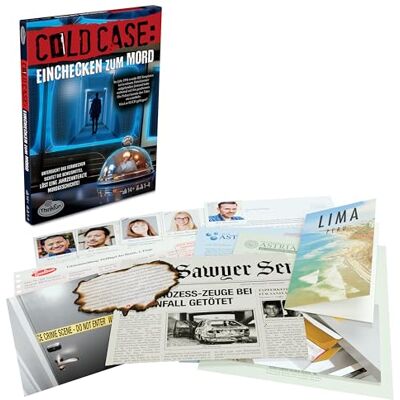 ThinkFun Cold Case: Einchecken zum Mord Krimispiel ab 14 Jahre Was ist passiert? Spiel für 1-4 Spieler, Gesellschaftsspiel für den Spieleabend, Geschenk für Escape Room-Fans ThinkFun Cold Case: Einchecken zum Mord Krimispiel ab 14 Jahre Was ist passiert? Spiel für 1-4 Spieler, Gesellschaftsspiel für den Spieleabend, Geschenk für Escape Room-Fans