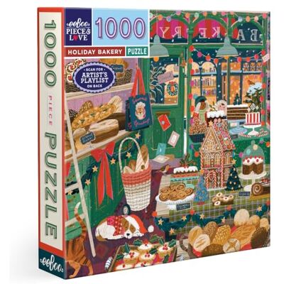 eeBoo Puzzle mit 1000 Teilen zum Backen von Weihnachten – Puzzle für Erwachsene, 1000 Teile aus Karton – Maße 58,5 cm x 58,5 cm eeBoo Puzzle mit 1000 Teilen zum Backen von Weihnachten – Puzzle für Erwachsene, 1000 Teile aus Karton – Maße 58,5 cm x 58,5 cm