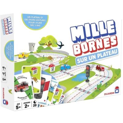 Dujardin – Tausend Bornes auf einem Brett – Großer Klassiker – Gesellschaftsspiel – Brettspiel – Zum Spielen mit Familie oder Freunden – Familienspiel – 2 Spieler und mehr – ab 5 Jahren Dujardin – Tausend Bornes auf einem Brett – Großer Klassiker – Gesellschaftsspiel – Brettspiel – Zum Spielen mit Familie oder Freunden – Familienspiel – 2 Spieler und mehr – ab 5 Jahren