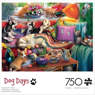 Buffalo Games Eduard Hundetage Naughty Pets 750-teiliges Puzzle für Erwachsene herausforderndes Puzzle perfekt für Spieleabende Fertige Größe ist 24,00 x 18,00 Buffalo Games Eduard Hundetage Naughty Pets 750-teiliges Puzzle für Erwachsene herausforderndes Puzzle perfekt für Spieleabende Fertige Größe ist 24,00 x 18,00