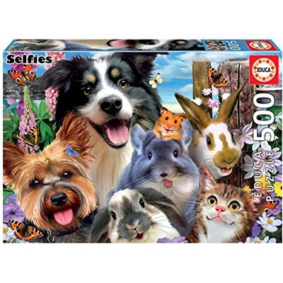 Educa Puzzle 500 Teile Erwachsene Haustiere Selfie, Lustige Tiere 500 Teile, Fix-Puzzle-Kleber inklusive, ab 11 Jahren (19250) Educa Puzzle 500 Teile Erwachsene Haustiere Selfie, Lustige Tiere 500 Teile, Fix-Puzzle-Kleber inklusive, ab 11 Jahren (19250)
