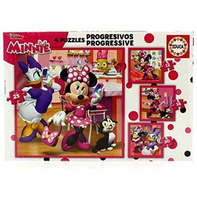 Educa 17630 Progressive Minnie Happy Helpers 12-16-20-25, Spiel, Cranberry Educa 17630 Progressive Minnie Happy Helpers 12-16-20-25, Spiel, Cranberry