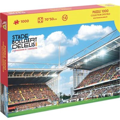 Megableu 678279 Bollaert Delelis RC Lens Foto-Puzzle Stadion, Mehrfarbig Für Jugendliche ab 14 Jahren und Erwachsene – Format 70 x 50 cm, offizielles Lizenzprodukt, zum Einrahmen nach dem Megableu 678279 Bollaert Delelis RC Lens Foto-Puzzle Stadion, Mehrfarbig Für Jugendliche ab 14 Jahren und Erwachsene – Format 70 x 50 cm, offizielles Lizenzprodukt, zum Einrahmen nach dem