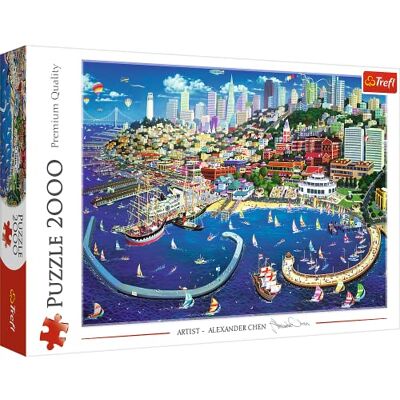 Trefl , Puzzle, San Francisco Bay, 2000 Teile, USA, Premium Quality, für Kinder ab 15 Jahren Trefl , Puzzle, San Francisco Bay, 2000 Teile, USA, Premium Quality, für Kinder ab 15 Jahren