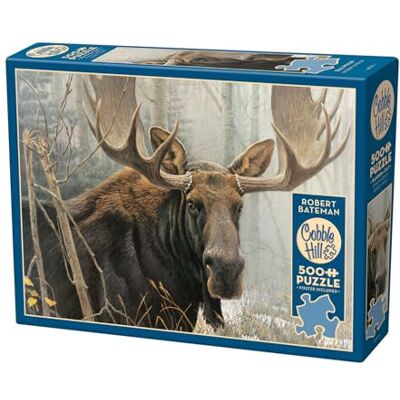 Cobble Hill 3845051 Elchbulle, 500 Teile Puzzle inkl. Puzzleposter für Erwachsene und Kinder ab 12 Jahren, Tierpuzzle, Elch, Winter Cobble Hill 3845051 Elchbulle, 500 Teile Puzzle inkl. Puzzleposter für Erwachsene und Kinder ab 12 Jahren, Tierpuzzle, Elch, Winter