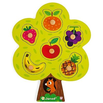 Janod Fruchtbaum Holz Steckpuzzle 6 Puzzleteile + 1 Brett Kinder Holzspielzeug Motorikspielzeug Lernspiel für Gedächtnis und Geschicklichkeit Ab 18 Monaten, J07061 Janod Fruchtbaum Holz Steckpuzzle 6 Puzzleteile + 1 Brett Kinder Holzspielzeug Motorikspielzeug Lernspiel für Gedächtnis und Geschicklichkeit Ab 18 Monaten, J07061