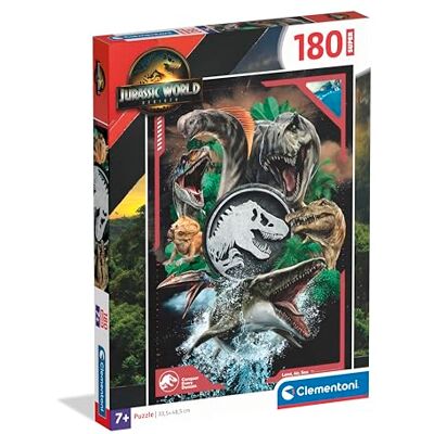 Clementoni Supercolor Jurrasic World Puzzle 180 Teile ab 7 Jahren buntes Kinderpuzzle mit besonderer Leuchtkraft & Farbintensität Puzzle für Kinder 29098 Clementoni Supercolor Jurrasic World Puzzle 180 Teile ab 7 Jahren buntes Kinderpuzzle mit besonderer Leuchtkraft & Farbintensität Puzzle für Kinder 29098