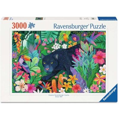Ravensburger Puzzle 12001748 Panther im blühenden Dschungel liebevoll gezeichnetes 3000 Teile Puzzle, für Wildlife-Fans ab 14 Jahren Ravensburger Puzzle 12001748 Panther im blühenden Dschungel liebevoll gezeichnetes 3000 Teile Puzzle, für Wildlife-Fans ab 14 Jahren