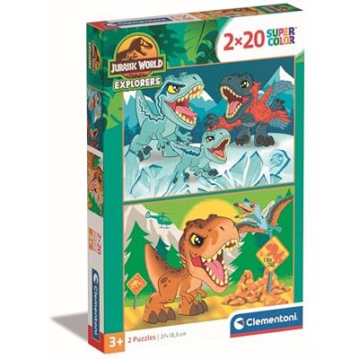 Clementoni Jurassic World Kinder Puzzle 2 x 20 Teile Jurassic World Puzzle 27 x 19 cm für Kinder ab 3 Jahre Geschicklichkeitsspiel von 24810 Clementoni Jurassic World Kinder Puzzle 2 x 20 Teile Jurassic World Puzzle 27 x 19 cm für Kinder ab 3 Jahre Geschicklichkeitsspiel von 24810