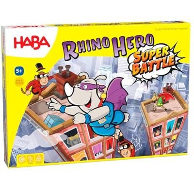 HABA Rhino Hero Super Battle: Spannendes 3D-Stapelspiel-Duell Stapelturm-Geschicklichkeitsspiel für Kinder ab 5 Jahren Spiel des Jahres 2018-1302808001 HABA Rhino Hero Super Battle: Spannendes 3D-Stapelspiel-Duell Stapelturm-Geschicklichkeitsspiel für Kinder ab 5 Jahren Spiel des Jahres 2018-1302808001