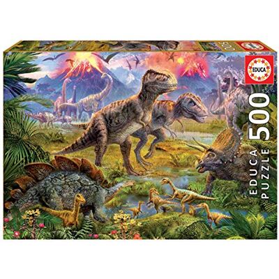 Educa Puzzle 500 Teile für Erwachsene Dinosaurier Treffen, 500 Teile Puzzle für Erwachsene und Kinder ab 11 Jahren, Dinos (15969) Educa Puzzle 500 Teile für Erwachsene Dinosaurier Treffen, 500 Teile Puzzle für Erwachsene und Kinder ab 11 Jahren, Dinos (15969)
