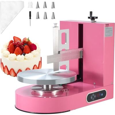 VEVOR einstellbare Tortencremestreichmaschine elektrische Tortendekorationsmaschine zum Verteilen von Kuchencreme, zum Bestreichen und Schmieren von Kuchenglasuren, für 15,24-35,56 cm Kuchen Rosa VEVOR einstellbare Tortencremestreichmaschine elektrische Tortendekorationsmaschine zum Verteilen von Kuchencreme, zum Bestreichen und Schmieren von Kuchenglasuren, für 15,24-35,56 cm Kuchen Rosa
