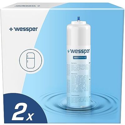 Wessper Wasser Filter für Kühlschrank, Ersatz Wasserfilter Kartuschen Kompatibel mit Samsung Side By Side, DA29-10105J, BOSCH, SIEMENS, LG, SMEG 2er Pack Wessper Wasser Filter für Kühlschrank, Ersatz Wasserfilter Kartuschen Kompatibel mit Samsung Side By Side, DA29-10105J, BOSCH, SIEMENS, LG, SMEG 2er Pack