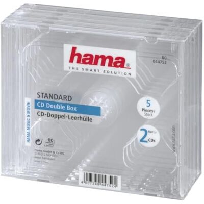 Hama CD-Doppel-Leerhülle Standard, 5er-Pack Hama CD-Doppel-Leerhülle Standard, 5er-Pack