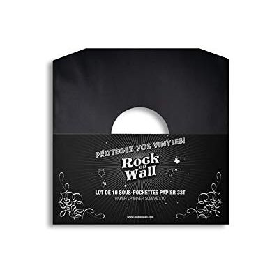 Rock on Wall Papiertasche, 33T, schwarz, 10 Stück Rock on Wall Papiertasche, 33T, schwarz, 10 Stück