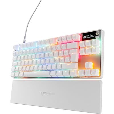 SteelSeries APEX PRO TKL Weiß Gen-3-Gaming-Tastatur – OmniPoint 3.0 analoge magnetische Schalter, QuickSet-Auto-Presets (Schnellabzug, Schnellantipp/SOCD, Schutzmodus),OLED,RGB, PBT, USB-C, NOR QWERTY SteelSeries APEX PRO TKL Weiß Gen-3-Gaming-Tastatur – OmniPoint 3.0 analoge magnetische Schalter, QuickSet-Auto-Presets (Schnellabzug, Schnellantipp/SOCD, Schutzmodus),OLED,RGB, PBT, USB-C, NOR QWERTY