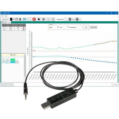 EXTECH 407001-PRO Datenerfassungssoftware und USB-Kabel Live-Datenübertragung von -Messgeräten zum PC, Datenlogging, Speicherung, USB-Kabel, Software EXTECH 407001-PRO Datenerfassungssoftware und USB-Kabel Live-Datenübertragung von -Messgeräten zum PC, Datenlogging, Speicherung, USB-Kabel, Software