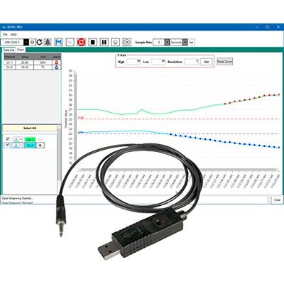 EXTECH 407001-PRO Datenerfassungssoftware und USB-Kabel Live-Datenübertragung von -Messgeräten zum PC, Datenlogging, Speicherung, USB-Kabel, Software EXTECH 407001-PRO Datenerfassungssoftware und USB-Kabel Live-Datenübertragung von -Messgeräten zum PC, Datenlogging, Speicherung, USB-Kabel, Software