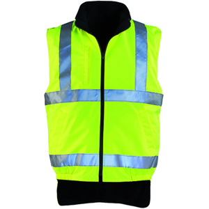 HI-WAY polár mellény, sÁrga, poliészter bélés, 3M XXXL sárga HI-WAY polár mellény, sÁrga, poliészter bélés, 3M XXXL sárga