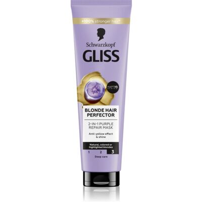 Schwarzkopf Gliss Blonde Hair Perfector - Regeneráló hajmaszk világosított vagy melírozott hajra Schwarzkopf Gliss Blonde Hair Perfector - Regeneráló hajmaszk világosított vagy melírozott hajra