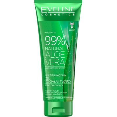 Eveline Cosmetics 99% Natural Aloe Vera hidratáló gél arcra és testre 250 ml Eveline Cosmetics 99% Natural Aloe Vera hidratáló gél arcra és testre 250 ml