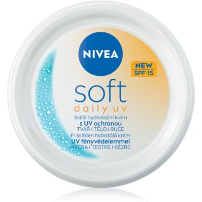 NIVEA Soft Daily UV hidratáló védőkrém testre és arcra SPF 15 100 ml NIVEA Soft Daily UV hidratáló védőkrém testre és arcra SPF 15 100 ml