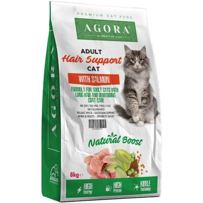 Agora Adult Hair Support Száraz Macskatáp (Lazac) - 8 kg Agora Adult Hair Support Száraz Macskatáp (Lazac) - 8 kg