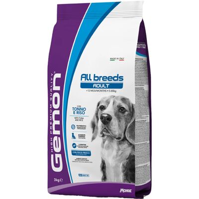 Monge & C. spa Gemon Magas minőségű Cane Crocchette közepes méretű felnőtt kutyáknak - Tonhal és rizs 3 kg Monge & C. spa Gemon Magas minőségű Cane Crocchette közepes méretű felnőtt kutyáknak - Tonhal és rizs 3 kg