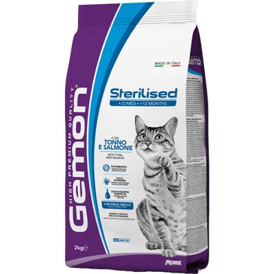 Gemon - Száraz eledel macskáknak - Sterilizált tonhal és lazac - 2 kg - Macskaeledel Gemon - Száraz eledel macskáknak - Sterilizált tonhal és lazac - 2 kg - Macskaeledel