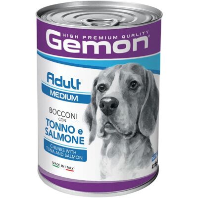 Monge Gemon Bocconi Tonhal és Lazac Kutyaeledel - Közepes 415g Monge Gemon Bocconi Tonhal és Lazac Kutyaeledel - Közepes 415g